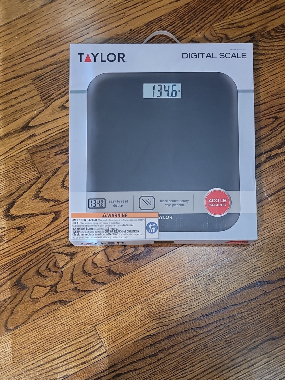Taylor Black Digital Bathroom Scale in Box